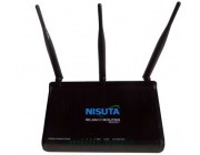Router Wireless ap Nisuta Wir300ND 3 antenas (antenas desmontables)